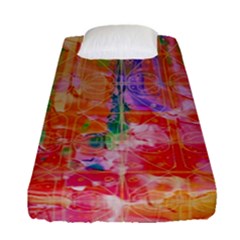 Colorful Watercolors Pattern                           Fitted Sheet (single Size) by LalyLauraFLM