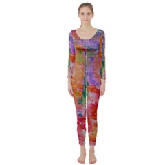 Colorful Watercolors Pattern                      Long Sleeve Catsuit