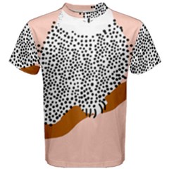 Animals Bird Owl Pink Polka Dots Men s Cotton Tee by Mariart