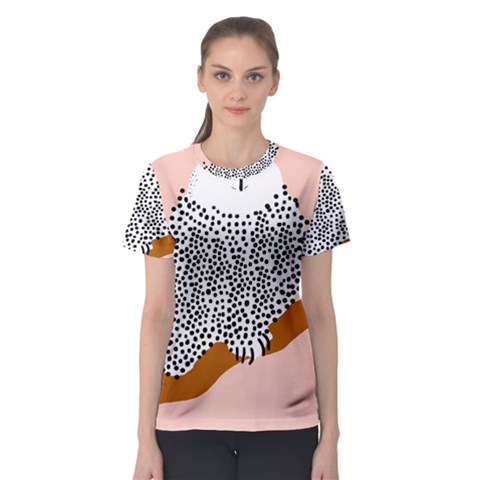 Animals Bird Owl Pink Polka Dots Women s Sport Mesh Tee by Mariart