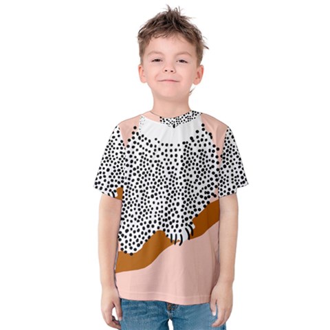 Animals Bird Owl Pink Polka Dots Kids  Cotton Tee by Mariart