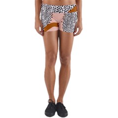 Animals Bird Owl Pink Polka Dots Yoga Shorts by Mariart