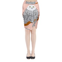 Animals Bird Owl Pink Polka Dots Midi Wrap Pencil Skirt by Mariart