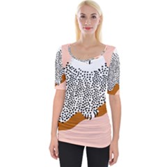 Animals Bird Owl Pink Polka Dots Wide Neckline Tee