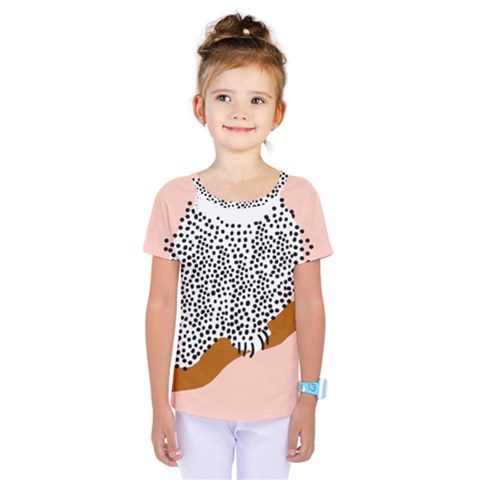 Animals Bird Owl Pink Polka Dots Kids  One Piece Tee by Mariart