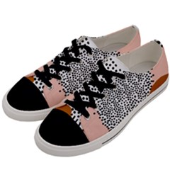 Animals Bird Owl Pink Polka Dots Men s Low Top Canvas Sneakers by Mariart