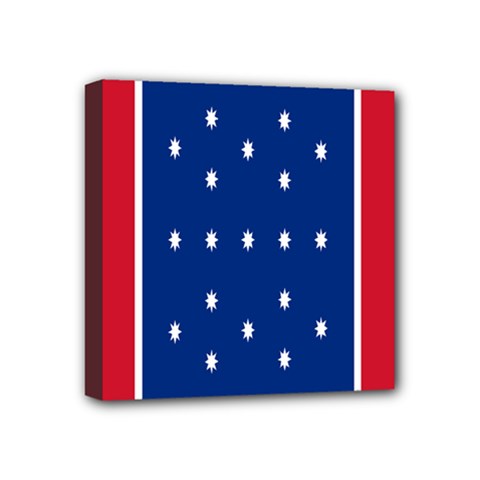 British American Flag Red Blue Star Mini Canvas 4  X 4  by Mariart