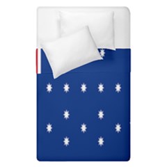 British American Flag Red Blue Star Duvet Cover Double Side (single Size)