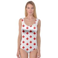 Canadian Maple Leaf Pattern Princess Tank Leotard  by Mariart