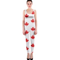 Canadian Maple Leaf Pattern Onepiece Catsuit by Mariart