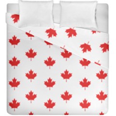 Canadian Maple Leaf Pattern Duvet Cover Double Side (king Size) by Mariart