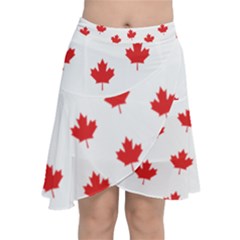 Canadian Maple Leaf Pattern Chiffon Wrap