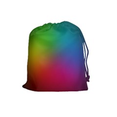 Bright Lines Resolution Image Wallpaper Rainbow Drawstring Pouches (large)  by Mariart