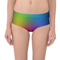 Bright Lines Resolution Image Wallpaper Rainbow Mid-waist Bikini Bottoms