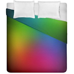 Bright Lines Resolution Image Wallpaper Rainbow Duvet Cover Double Side (california King Size)