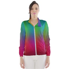 Bright Lines Resolution Image Wallpaper Rainbow Wind Breaker (women) by Mariart