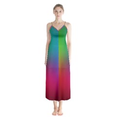 Bright Lines Resolution Image Wallpaper Rainbow Button Up Chiffon Maxi Dress by Mariart