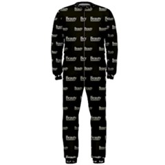 Beauty Moments Phrase Pattern Onepiece Jumpsuit (men)  by dflcprints