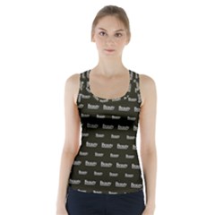 Beauty Moments Phrase Pattern Racer Back Sports Top by dflcprints