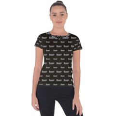 Beauty Moments Phrase Pattern Short Sleeve Sports Top  by dflcprints