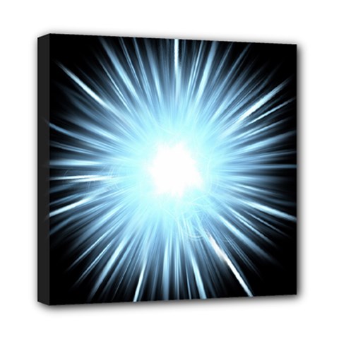 Bright Light On Black Background Mini Canvas 8  X 8  by Mariart