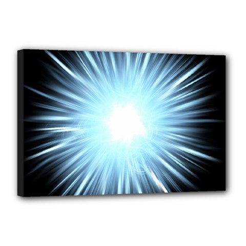 Bright Light On Black Background Canvas 18  X 12  by Mariart