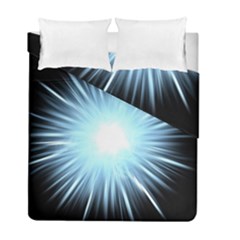 Bright Light On Black Background Duvet Cover Double Side (full/ Double Size)