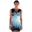 Bright Light On Black Background Wrap Front Bodycon Dress View1