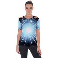 Bright Light On Black Background Short Sleeve Top