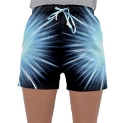 Bright Light On Black Background Sleepwear Shorts