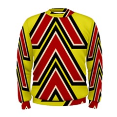 Chevron Symbols Multiple Large Red Yellow Men s Sweatshirt by Mariart