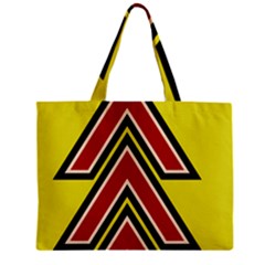 Chevron Symbols Multiple Large Red Yellow Zipper Mini Tote Bag