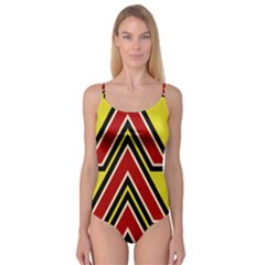 Chevron Symbols Multiple Large Red Yellow Camisole Leotard 