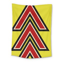 Chevron Symbols Multiple Large Red Yellow Medium Tapestry by Mariart