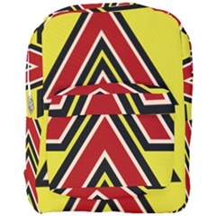 Chevron Symbols Multiple Large Red Yellow Full Print Backpack by Mariart