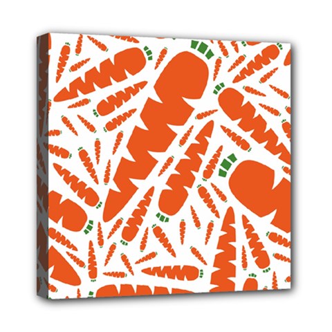 Carrots Fruit Vegetable Orange Mini Canvas 8  X 8 