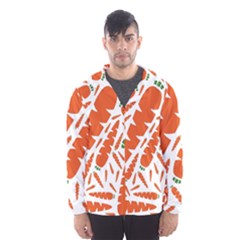 Carrots Fruit Vegetable Orange Hooded Wind Breaker (men)