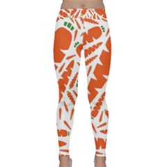 Carrots Fruit Vegetable Orange Classic Yoga Leggings by Mariart