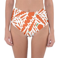 Carrots Fruit Vegetable Orange Reversible High-waist Bikini Bottoms