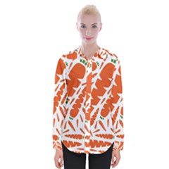 Carrots Fruit Vegetable Orange Womens Long Sleeve Shirt