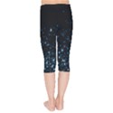 Blue Glowing Star Particle Random Motion Graphic Space Black Kids  Capri Leggings  View2