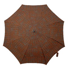 Brick Wall Brown Line Hook Handle Umbrellas (large)