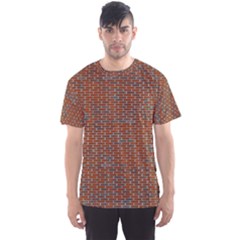 Brick Wall Brown Line Men s Sports Mesh Tee