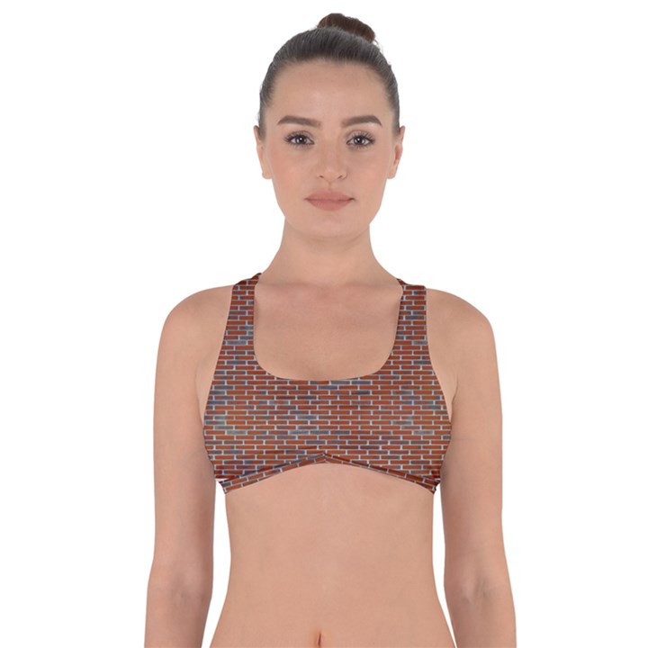 Brick Wall Brown Line Got No Strings Sports Bra