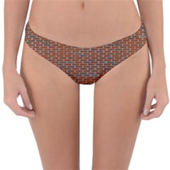 Brick Wall Brown Line Reversible Hipster Bikini Bottoms