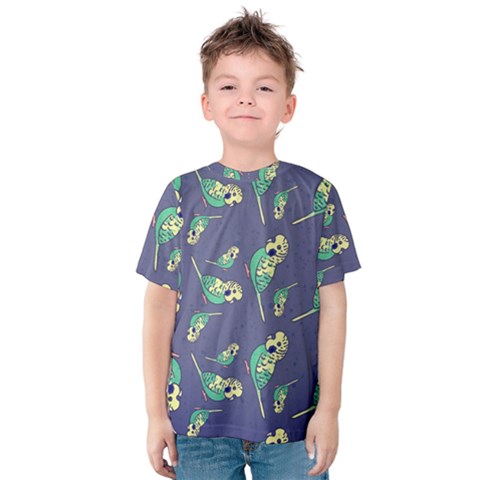 Canaries Budgie Pattern Bird Animals Cute Kids  Cotton Tee by Mariart