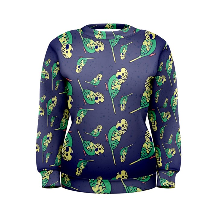 Canaries Budgie Pattern Bird Animals Cute Women s Sweatshirt