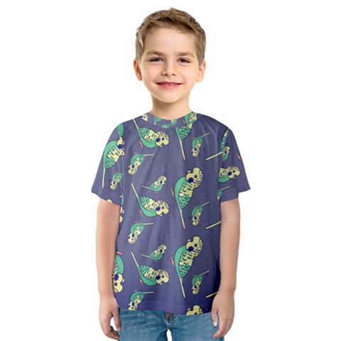 Canaries Budgie Pattern Bird Animals Cute Kids  Sport Mesh Tee by Mariart