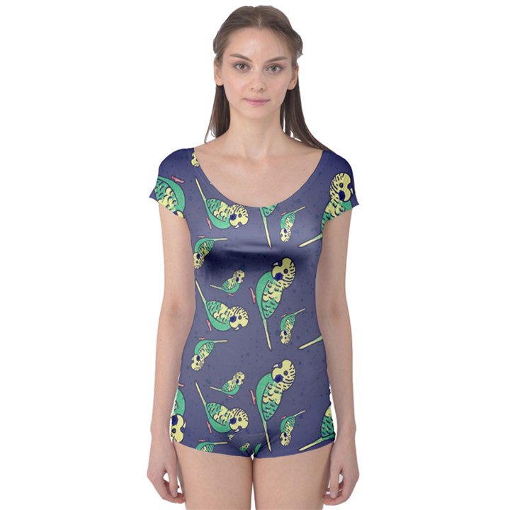 Canaries Budgie Pattern Bird Animals Cute Boyleg Leotard 