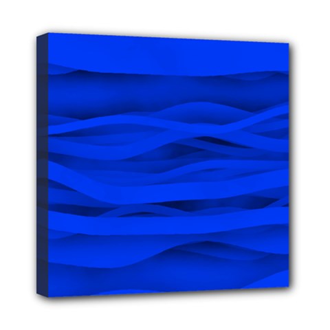 Dark Blue Stripes Seamless Mini Canvas 8  X 8  by Mariart